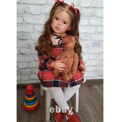 Finished Reborn Baby Doll 30 Girl Toddler Yellow Long Hair Rooted Handmade Gift
