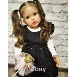 Finished Reborn Baby Doll 30 Girl Toddler Yellow Long Hair Rooted Handmade Gift