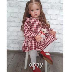 Finished Reborn Baby Doll 30 Girl Toddler Yellow Long Hair Rooted Handmade Gift
