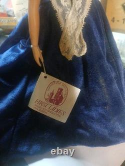First Ladies Angelica Singleton Van Buren Vintage Porcelain Doll with Stand