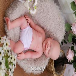 For Play 18.5 Reborn Baby GIRL Doll Full Silicone Baby Doll WithDrink-Wet System