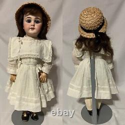 French Bisque Bebe Antique Doll Marked Only DEP Square Teeth Painted Lash 23.5