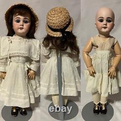 French Bisque Bebe Antique Doll Marked Only DEP Square Teeth Painted Lash 23.5