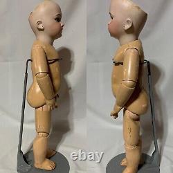 French Bisque Bebe Antique Doll Marked Only DEP Square Teeth Painted Lash 23.5