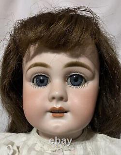 French Bisque Bebe Antique Doll Marked Only DEP Square Teeth Painted Lash 23.5