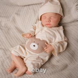 Full Body Silicone Reborn Baby Doll Soft Newborn Baby Doll Boy 17.72 Inch