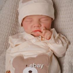 Full Body Silicone Reborn Baby Doll Soft Newborn Baby Doll Boy 17.72 Inch