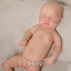 Full Body Silicone Reborn Baby Doll Soft Newborn Baby Doll Boy 17.72 Inch