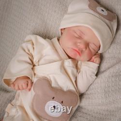 Full Body Silicone Reborn Baby Doll Soft Newborn Baby Doll Boy 17.72 Inch