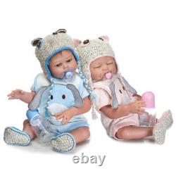 Full Body Silicone Reborn Baby Dolls Anatomically Correct Twins 20 Boy + Girl