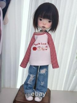 Full Set 1/6 BJD Doll Resin Jointed Face Makeup Wig Shirt Jeans Girl Fashion Toy