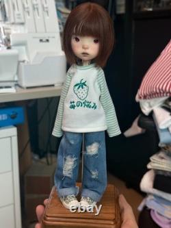 Full Set 1/6 BJD Doll Resin Jointed Face Makeup Wig Shirt Jeans Girl Fashion Toy