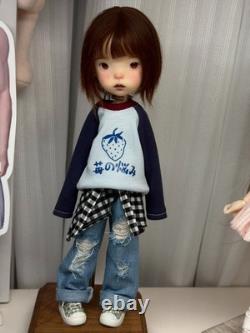 Full Set 1/6 BJD Doll Resin Jointed Face Makeup Wig Shirt Jeans Girl Fashion Toy