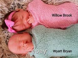 Full Silicone Baby Wyatt Or Willow With Rooted Hair (Biracial Option Available)