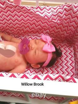 Full Silicone Baby Wyatt Or Willow With Rooted Hair (Biracial Option Available)