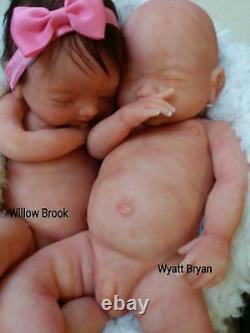 Full Silicone Baby Wyatt Or Willow With Rooted Hair (Biracial Option Available)