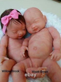 Full Silicone Baby Wyatt Or Willow With Rooted Hair (Biracial Option Available)