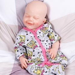 Full Silicone Reborn Baby Girl Doll 18.5 in Realistic Drink & Wet System Toys