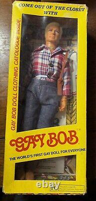 GAY BOB DOLL 1977 FIRST GAY DOLL ANATOMICALLY CORRECT withBAG and CATALOG NRFB