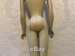 GORGEOUS VINTAGE #3 BLOND PONYTAIL BARBIE, #2 BODY With NIPPLES, #1 BOX, TM STAND