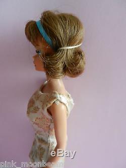 GORGEOUS Vintage Barbie American Girl RARE Brownette Sidepart +Evening Gala Gown