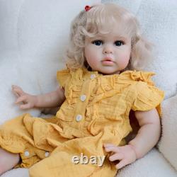 Giant 24 Inch Realistic Baby Doll Lifelike Reborn Baby Girl with Real Infant S