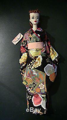 Gorgeous Vintage Ponytail Barbie #3 Redhead Reroot in Kimono Obi Outfit LOT OOAK
