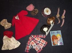 Graveyard Lot Of Vintage Barbie Ken Dolls Clothes Wigs Skipper Midge