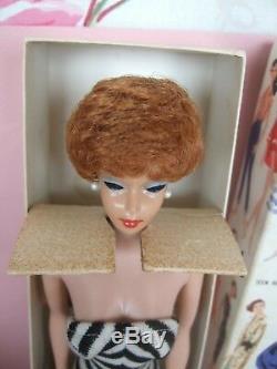 HTF RARE 1961 reverse rooted Titian Vintage Barbie NRFB