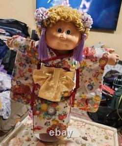 HTF RARE Cabbage Patch Hong Kong #1 Butterscotch Hair, Green Eyes KIMONO Hanfu