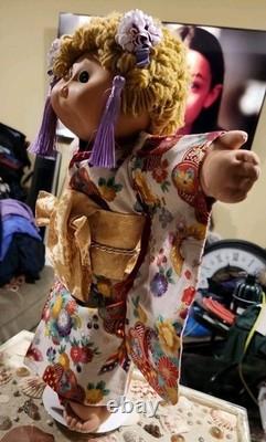 HTF RARE Cabbage Patch Hong Kong #1 Butterscotch Hair, Green Eyes KIMONO Hanfu