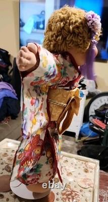 HTF RARE Cabbage Patch Hong Kong #1 Butterscotch Hair, Green Eyes KIMONO Hanfu