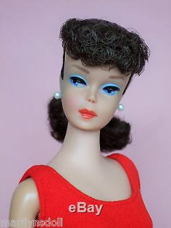 HTF Vintage Barbie Brunette Ponytail original hair set stunning doll 1964-7