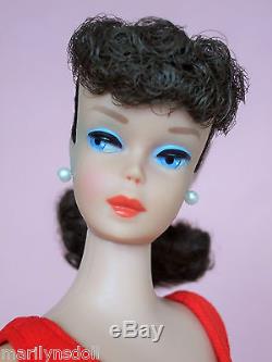 HTF Vintage Barbie Brunette Ponytail original hair set stunning doll 1964-7