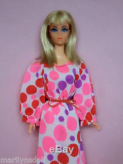 HTF Vintage Barbie Living doll 1971 center eyes in VHTF 1979 K-Mart dress