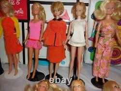 HUGE 1960s TLC MATTEL BARBIE DOLL LOT FRANCIE MIDGE BUBBLE HONG KONG CASES HEADS