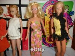 HUGE 1960s TLC MATTEL BARBIE DOLL LOT FRANCIE MIDGE BUBBLE HONG KONG CASES HEADS