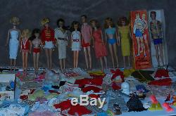 HUGE LOT Vintage Barbie, Ken, Skipper, Francie, Clothes & Accessories