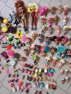 HUGE Lot of LOL Surprise Dolls 60+ OMG Dolls With Accessories Mixed