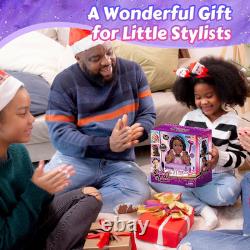 Hair Styling Doll Head 10.5-Inch with Real Washable Makeup & Nail Polish, 20+ Ac