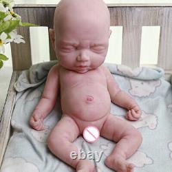Handmade Preemie Newborn Boy Baby Dolls Sleeping Silicone Reborn Eyes Closed