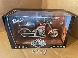 Harley-davidson Barbie & Ken Doll With Harley-davidson Motorcycle 3 Piece Set
