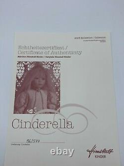 Himstedt Cinderella 2003 Fairytale Kinder LE 86/577 35 Box and COA