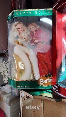 Holiday barbies 1990's most in box never removed
