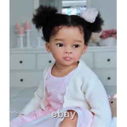 Huge 30inch Finished Reborn Dolls Baby Girl Toddler With Hand-Rooted Curly Hair