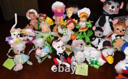 Huge Annalee Doll Collection 36 Christmas Spring Halloween Bridal Cooking + Lot