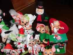 Huge Annalee Doll Collection 36 Christmas Spring Halloween Bridal Cooking + Lot