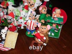 Huge Annalee Doll Collection 36 Christmas Spring Halloween Bridal Cooking + Lot
