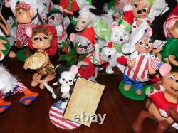 Huge Annalee Doll Collection 36 Christmas Spring Halloween Bridal Cooking + Lot
