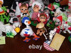Huge Annalee Doll Collection 36 Christmas Spring Halloween Bridal Cooking + Lot